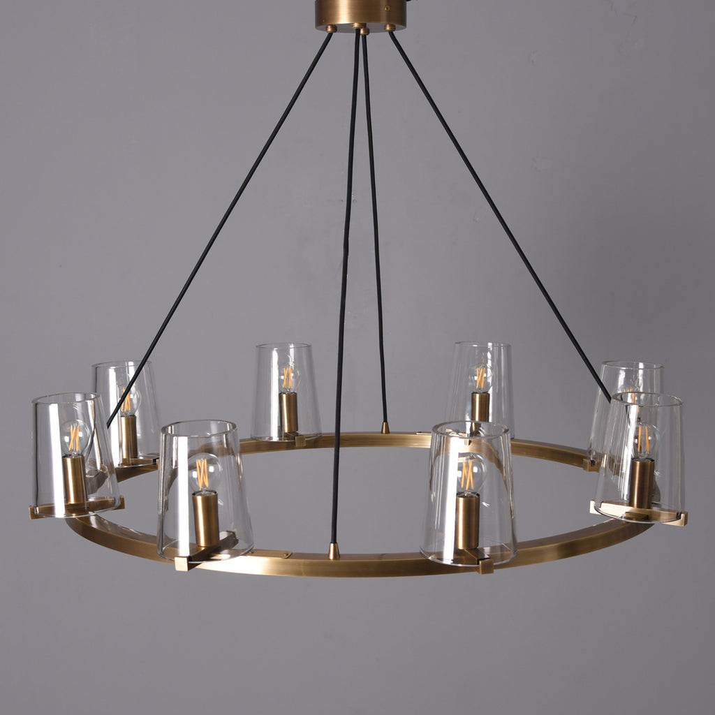 Noze Chandelier 8 Light Brass