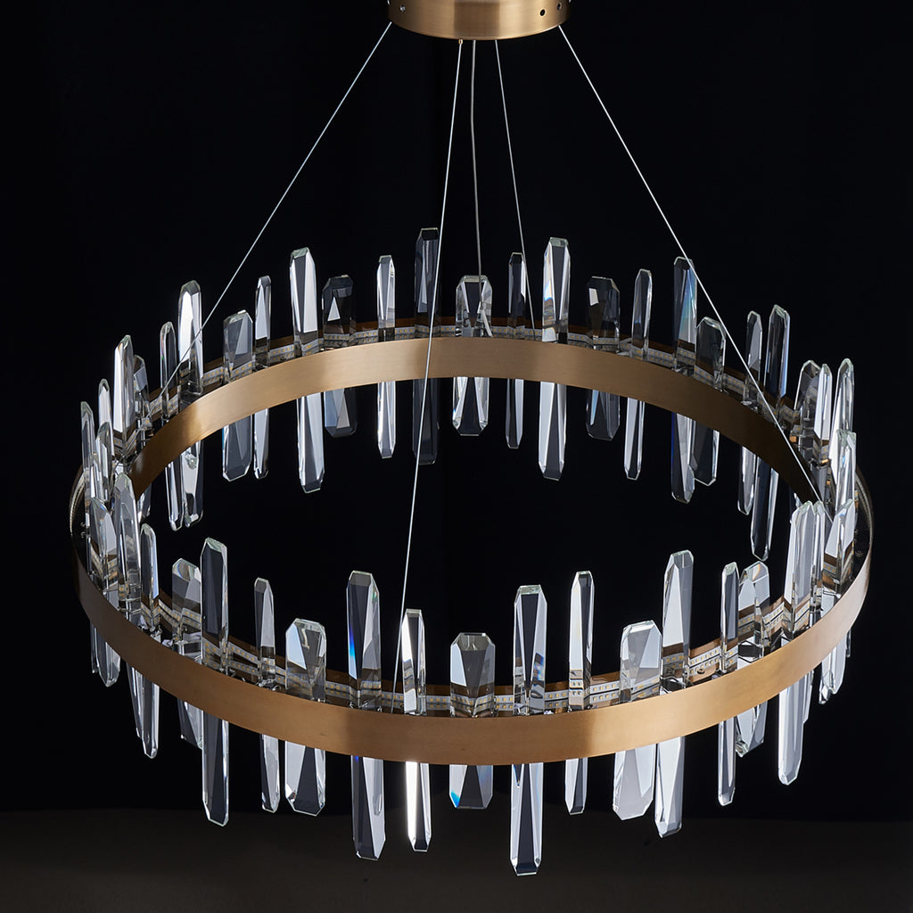 Tiffany-2 Crystal Round Chandelier 32"