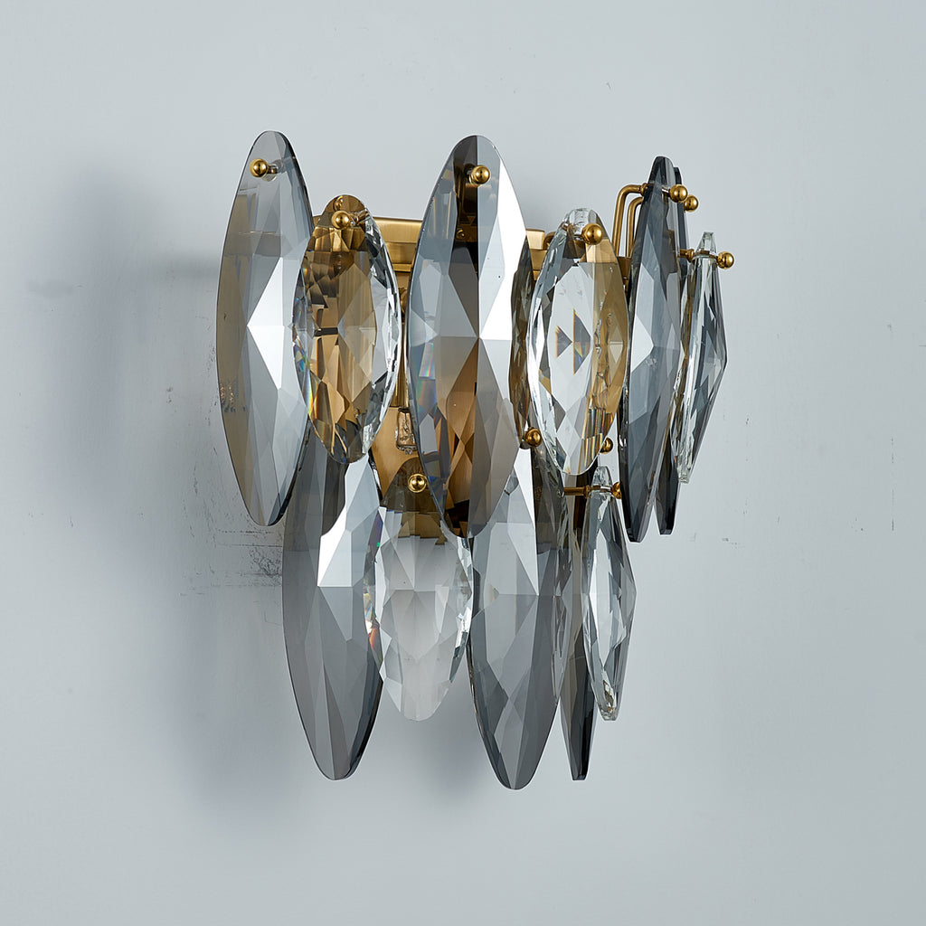 Smoked Crystal Wall Sconce