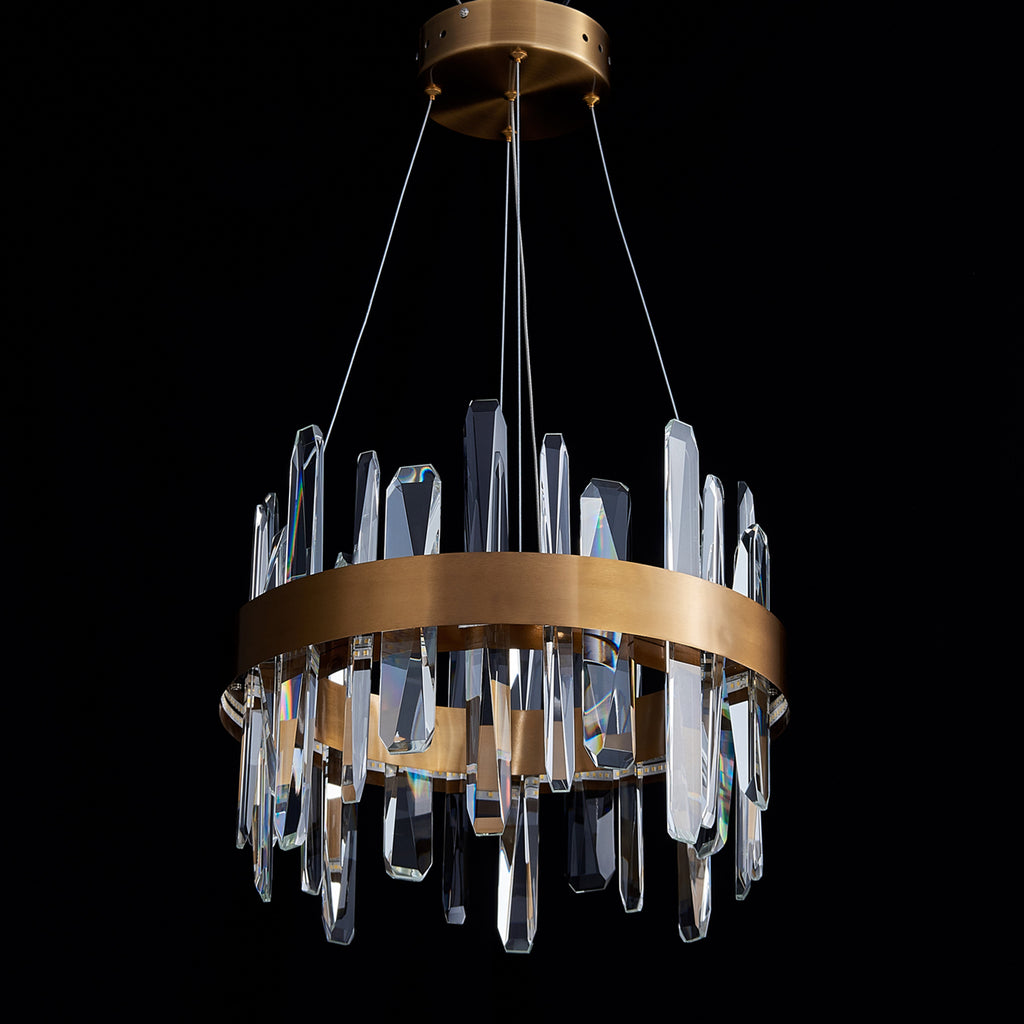Tiffany-2 Crystal Round Chandelier 16"