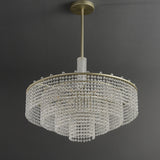 Pineapple Crystal Round Chandelier 6 Lights