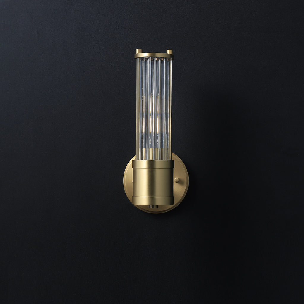 Glass Roman Column Wall Sconce