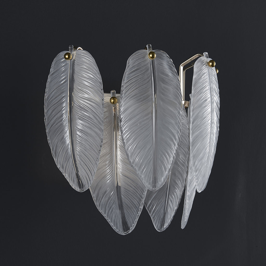 White Feather Wall Sconce