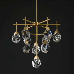 AKIKO 10 Lights Crystal Brass Chandelier