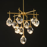 AKIKO 10 Lights Crystal Brass Chandelier