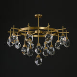 Akiko 16 Lights Crystal Brass Chandelier