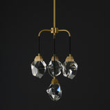 AKIKO 4 Lights Crystal Brass Chandelier