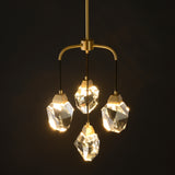 AKIKO 4 Lights Crystal Brass Chandelier