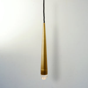 Arrow Crystal Pendant Brass