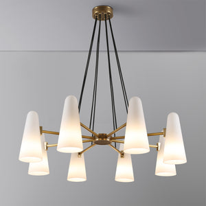 Bianco Chandelier 8 Lights Brass
