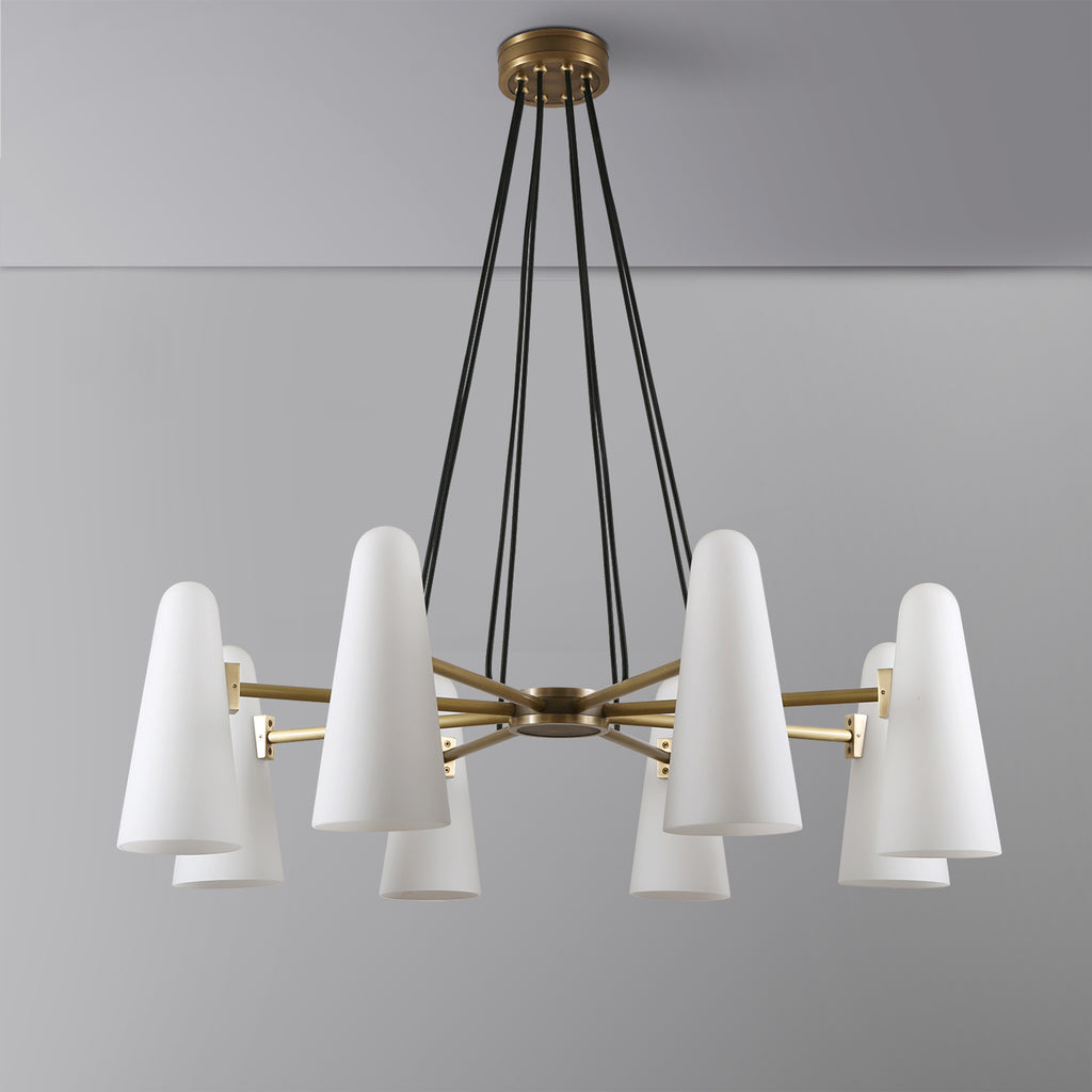 Bianco Chandelier 8 Lights Brass