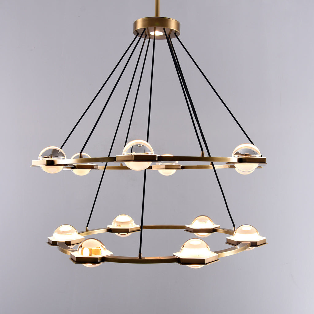 Ecaterina Two-tier Round Chandelier 38"