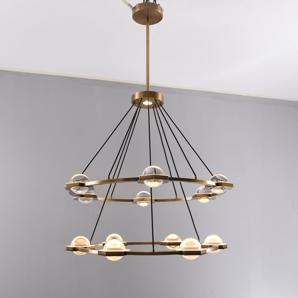 Ecaterina Two-tier Round Chandelier 38"