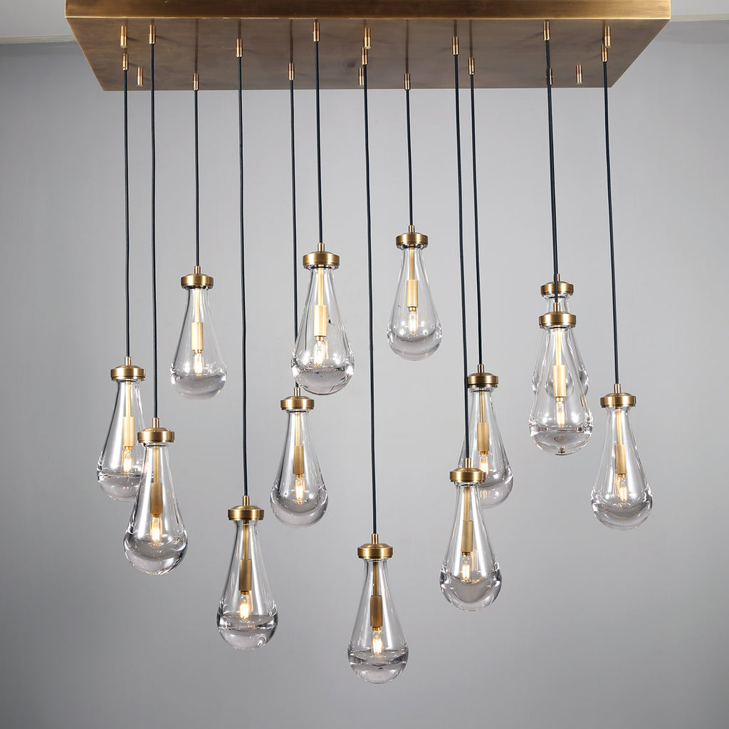 Rachael Linear Chandelier 48" Brass