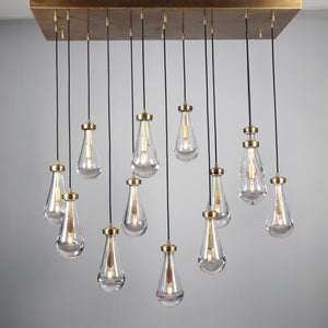 Rachael Linear Chandelier 48" Brass