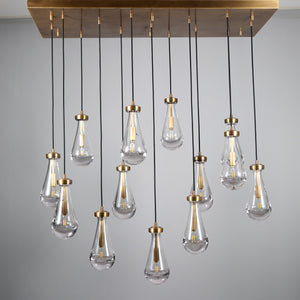 Rachael Linear Chandelier 48" Brass