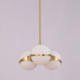 Brighton 3 White Gloss Globe Pendant