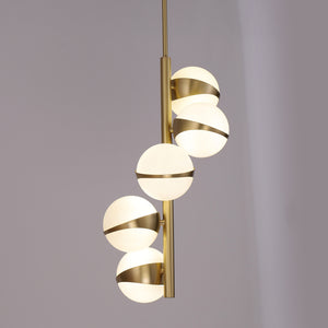 Brighton-1 5 White Gloss Globe Pendant