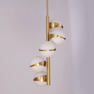 Brighton-1 5 White Gloss Globe Pendant