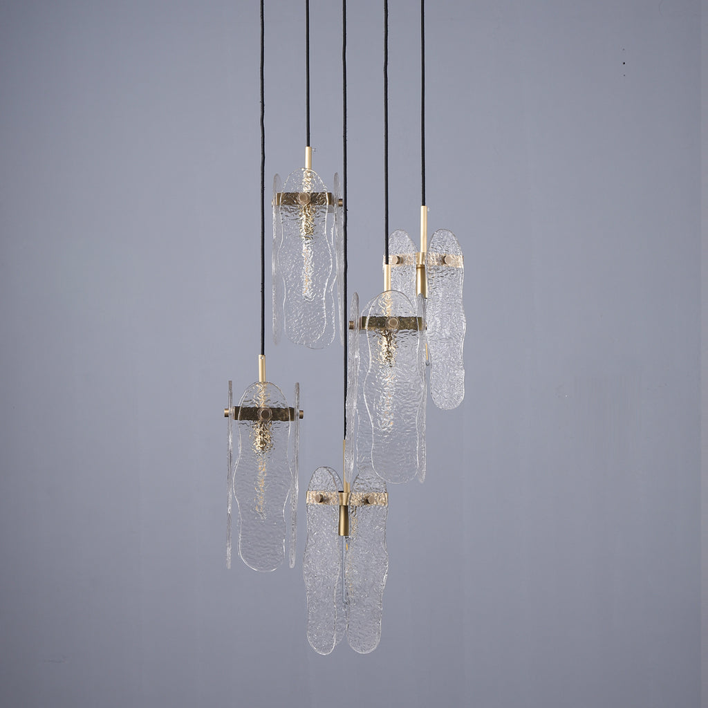 Roxana-II 5 Lights Luxury Brass Pendant