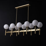 Brighton 10 White Gloss Globe Chandelier