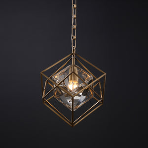 Callahan Single Crystal Brass Pendant