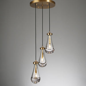 Rachael Round Pendant Light 14" Brass