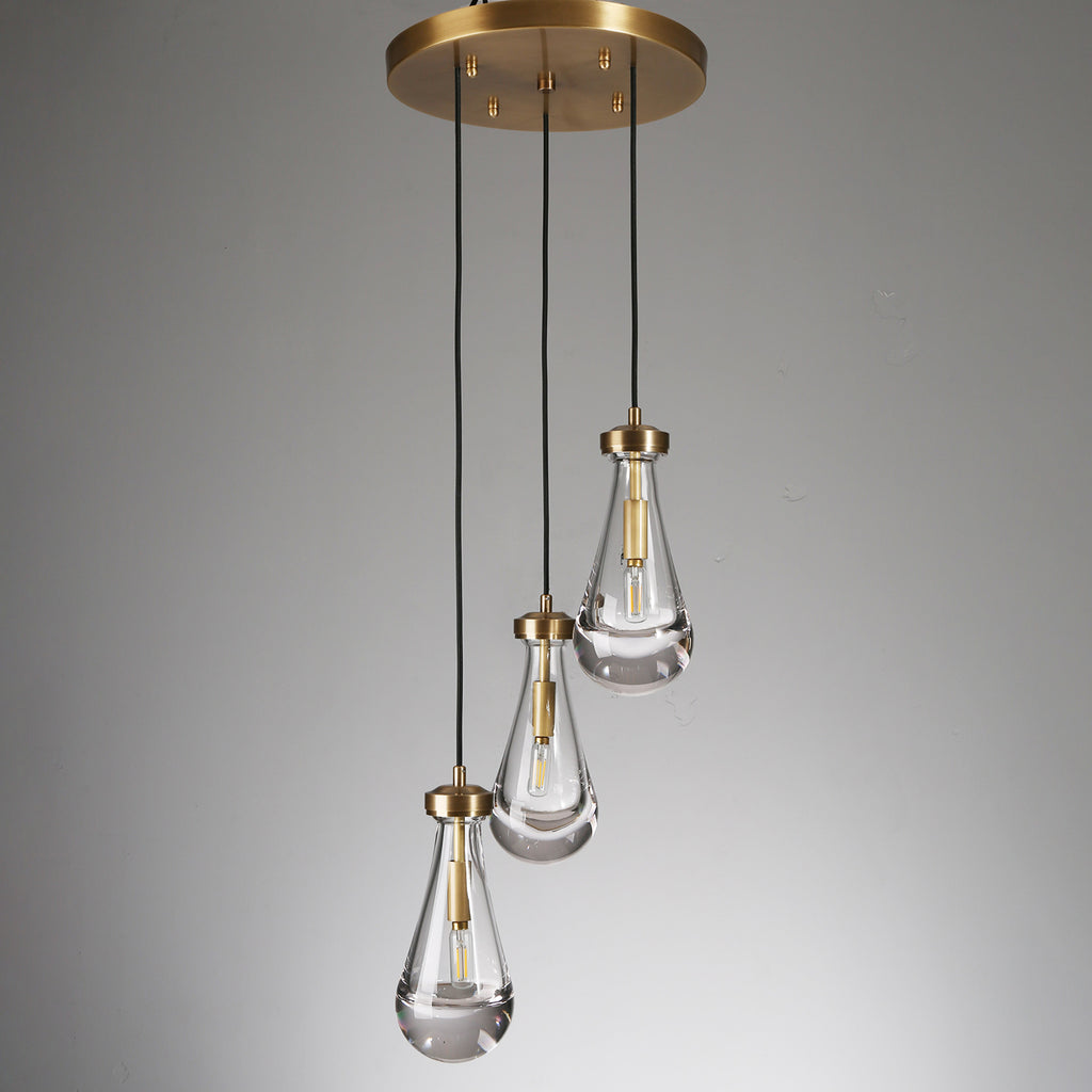 Rachael Round Pendant Light 14" Brass
