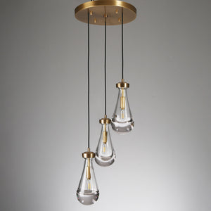 Rachael Round Pendant Light 14" Brass