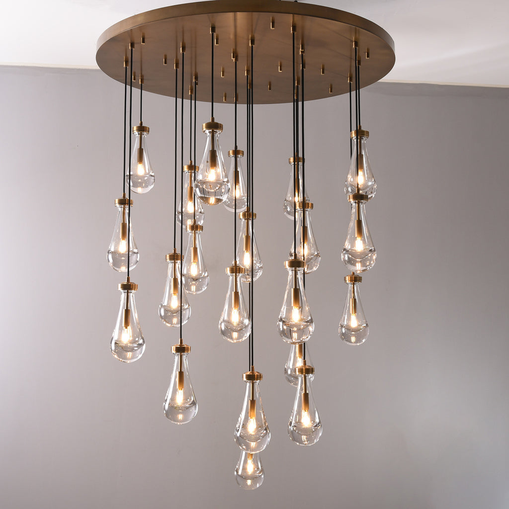 Rachael Round Chandelier 47" Brass