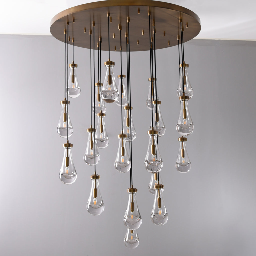 Rachael Round Chandelier 47" Brass