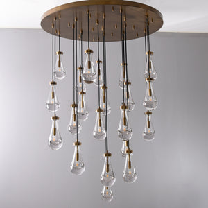 Rachael Round Chandelier 47" Brass
