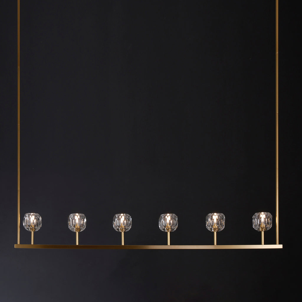 Balle Be Crystal Linear Chandelier 60"