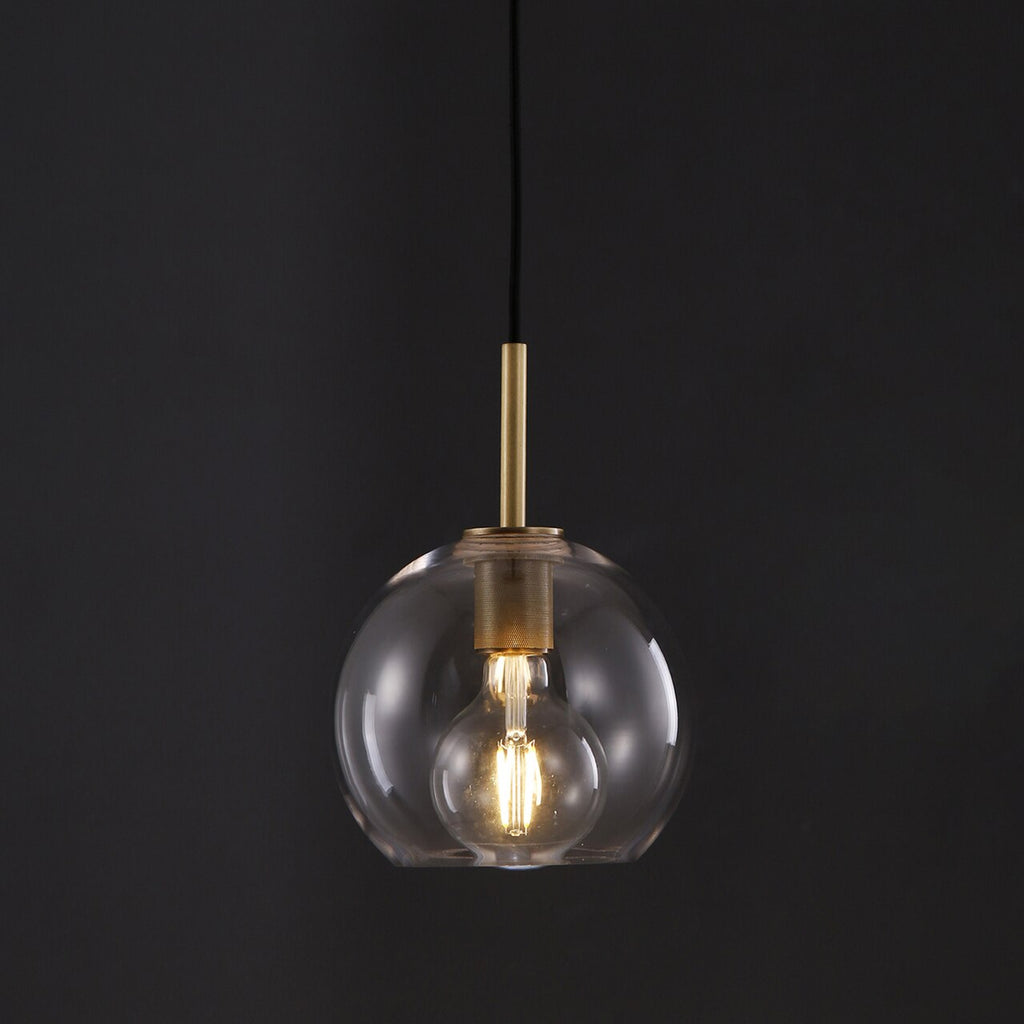Cloche Pendant Brass