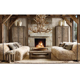 NATURAL ANTLER CHANDELIER 36"