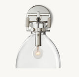 MACHINIST GLASS CLOCHE SCONCE 8"