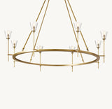 TORCHE DE VERRE ROUND CHANDELIER 58"