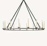 19TH C. ENGLISH OPENWORK ROUND CHANDELIER 60"
