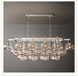 CABRETTE CLEAR GLASS LINEAR CHANDELIER 72"