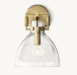 MACHINIST GLASS CLOCHE SCONCE 8"