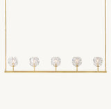 BOULE DE CRISTAL CLEAR GLASS LINEAR CHANDELIER 48"