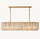 LATTICE SMOKE GLASS LINEAR CHANDELIER 67"