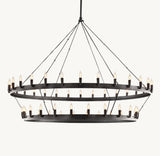 CAMINO VINTAGE CANDELABRA TWO-TIER CHANDELIER 63"