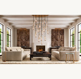 RAIN ROUND CHANDELIER 60"