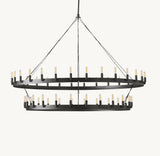 CAMINO VINTAGE FILAMENT TWO-TIER CHANDELIER 63"