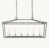 19TH C. ENGLISH OPENWORK RECTANGULAR CHANDELIER 54"