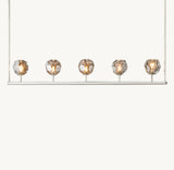 BOULE DE CRISTAL SMOKE GLASS LINEAR CHANDELIER 48"