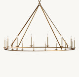 19TH C. ENGLISH OPENWORK ROUND CHANDELIER 72"