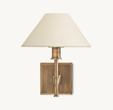 PETITE CANDLESTICK LINEN SHADE SCONCE