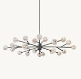 BOULE DE CRISTAL CLEAR GLASS OVAL CHANDELIER 72"